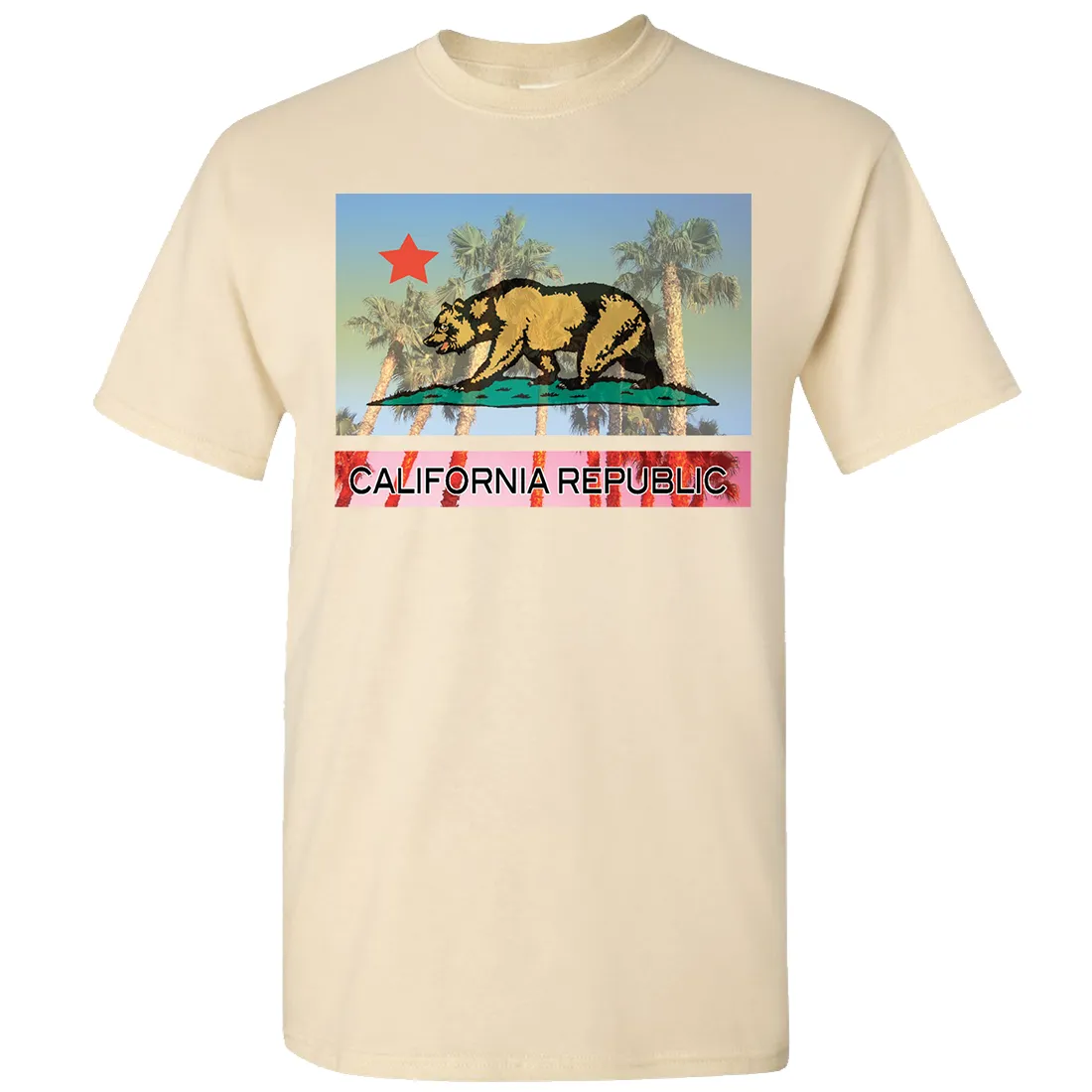California Republic Palm Tree Bear Asst Colors T-shirt/tee