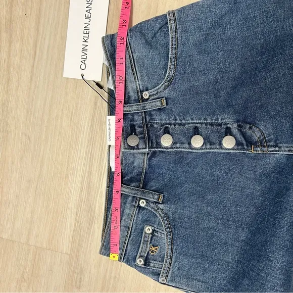 Calvin Klein Mom Jeans Womens Size 25 High Rise Button‎ Fly Tapered NEW