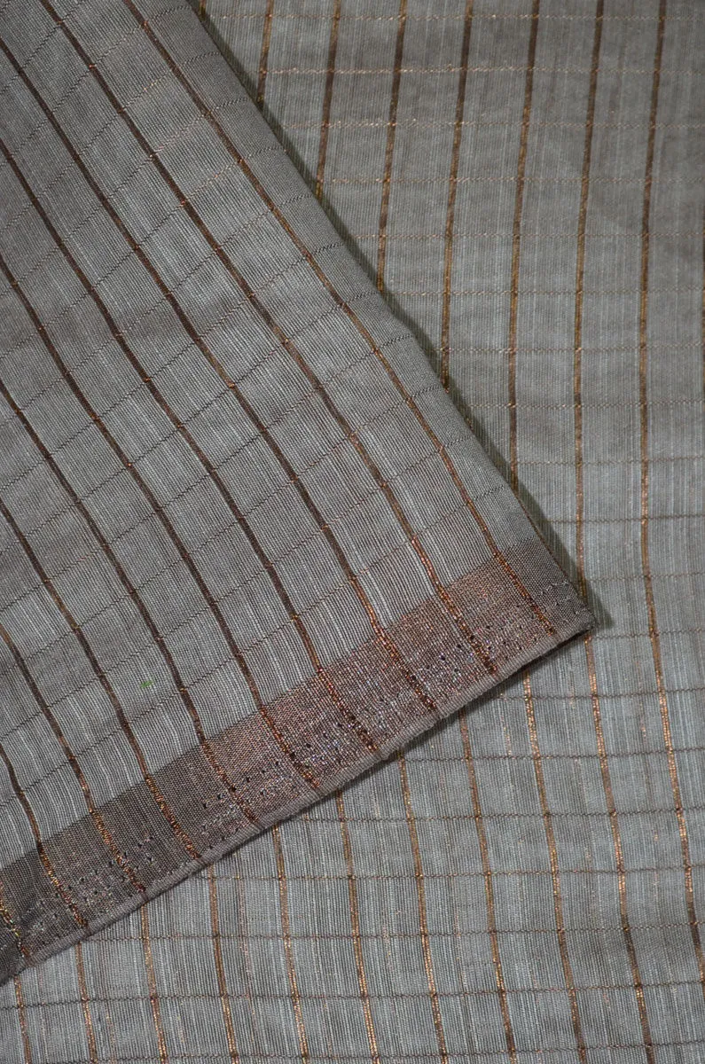 Chanderi Slub Textured Checkered Fabric ( TO BUY A QUANTITY OF 1.5,2.5,3.5 PLEASE CALL US AT 9930655009)