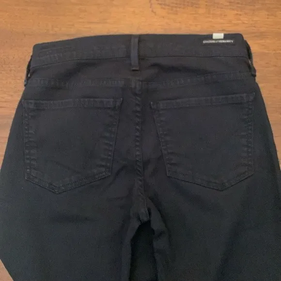 CITIZENS OF HUMANITY WOMENS LOW RISE AVA STRAIGHT LEG SKINNY JEANS BLACK SIZE 26