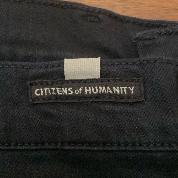CITIZENS OF HUMANITY WOMENS LOW RISE AVA STRAIGHT LEG SKINNY JEANS BLACK SIZE 26