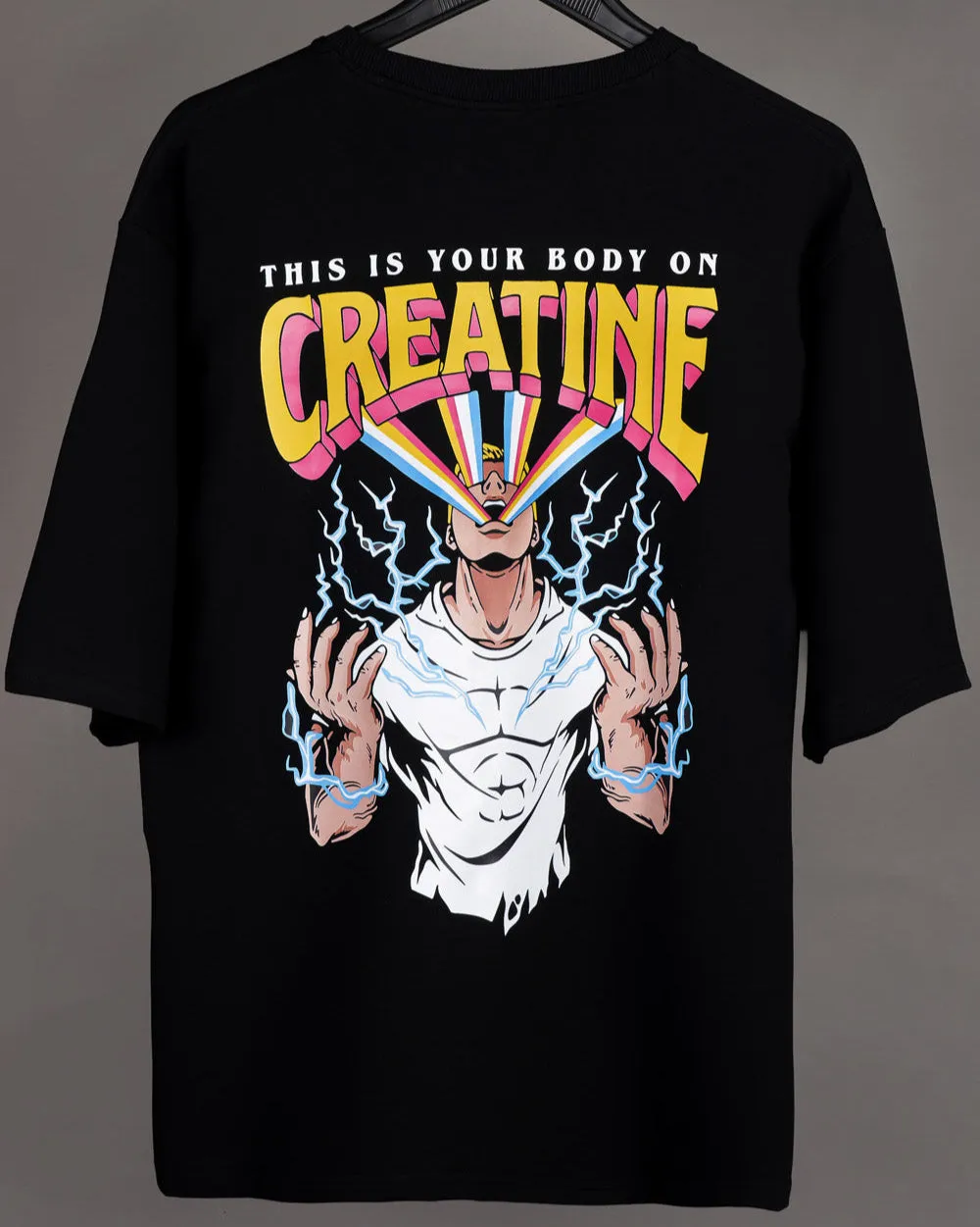 Creatine print over-sized t-shirt