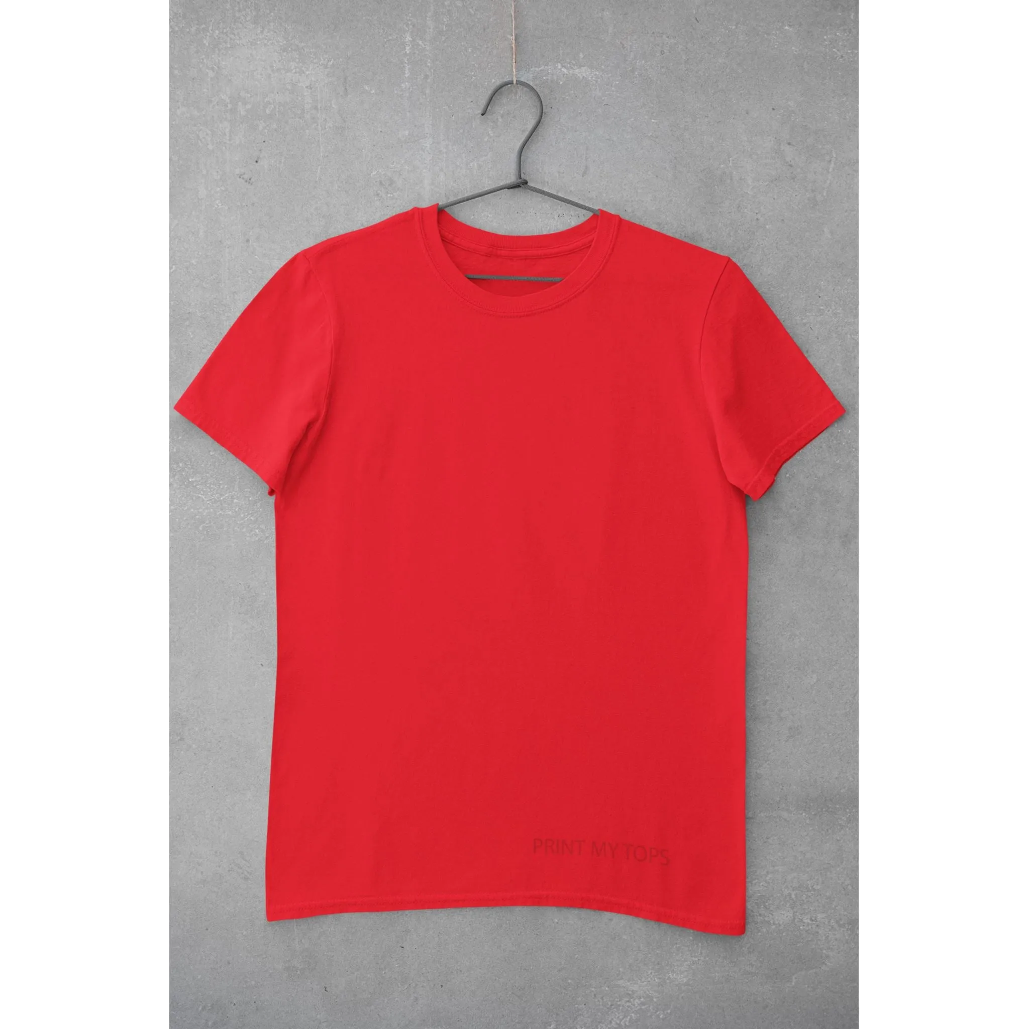 Crew Neck T-shirts Personalised with Your  Text On Front
