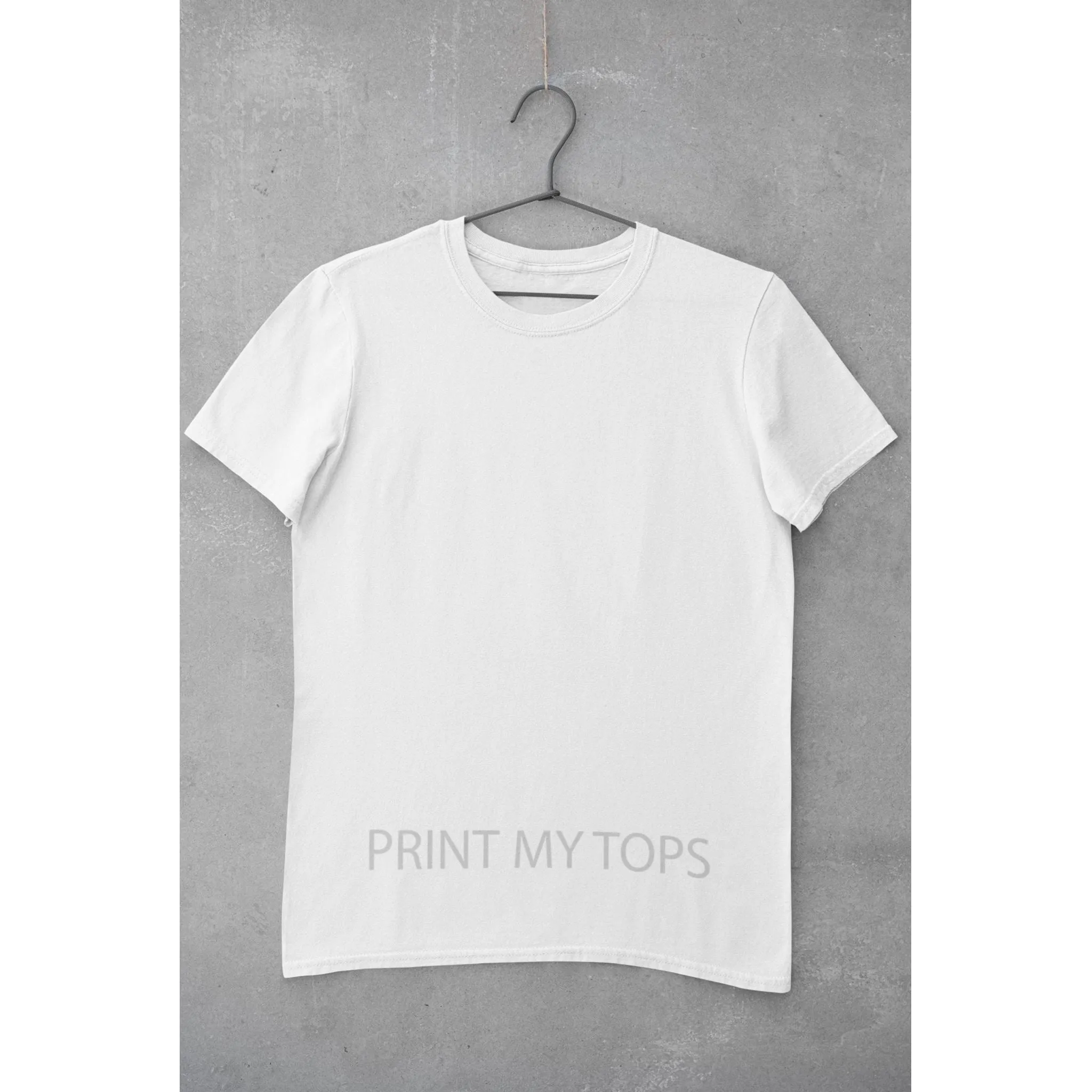Crew Neck T-shirts Personalised with Your  Text On Front