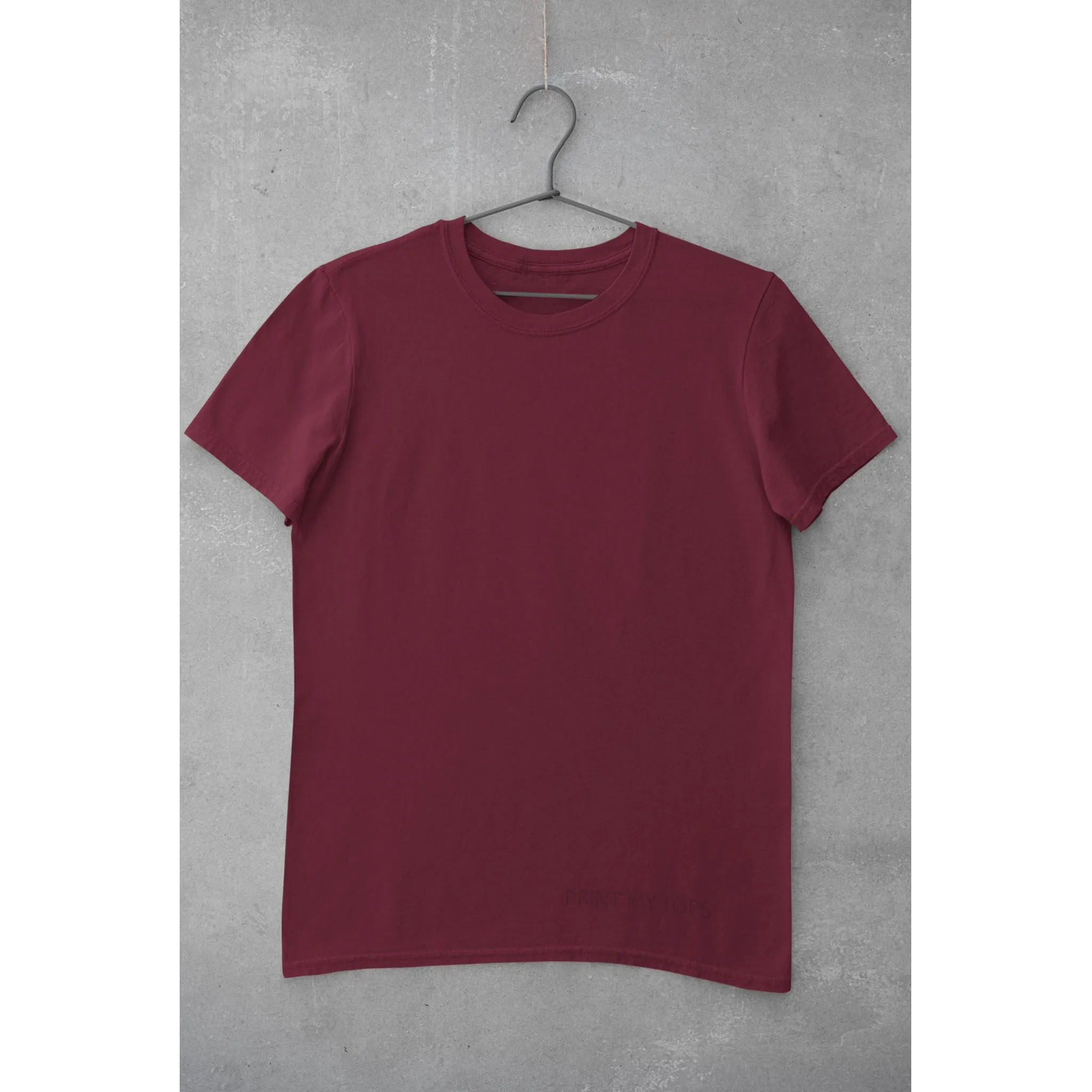 Crew Neck T-shirts Personalised with Your  Text On Front