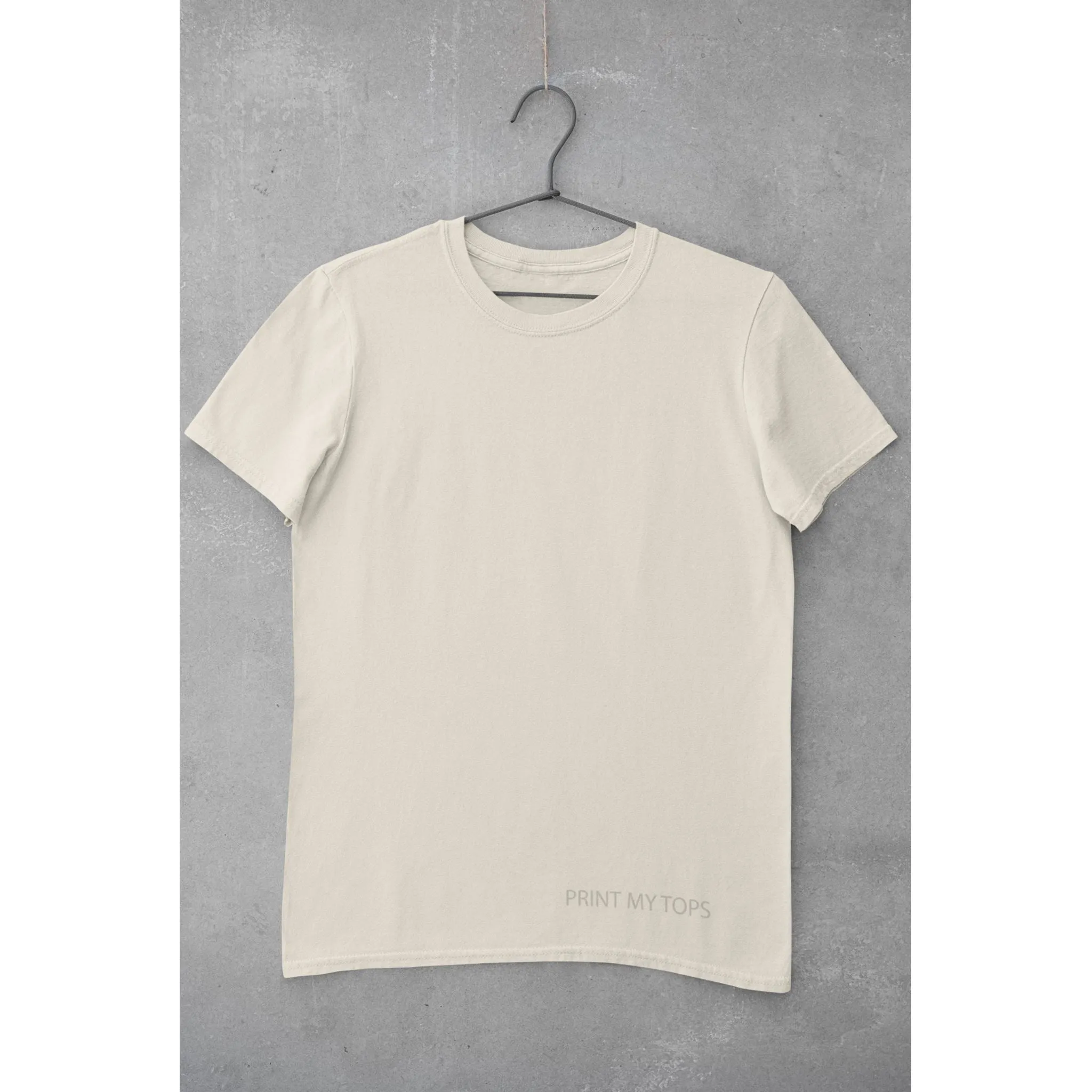 Crew Neck T-shirts Personalised with Your  Text On Front