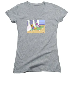 Cruise Cats - Women's V-Neck T-Shirt (Junior Cut)