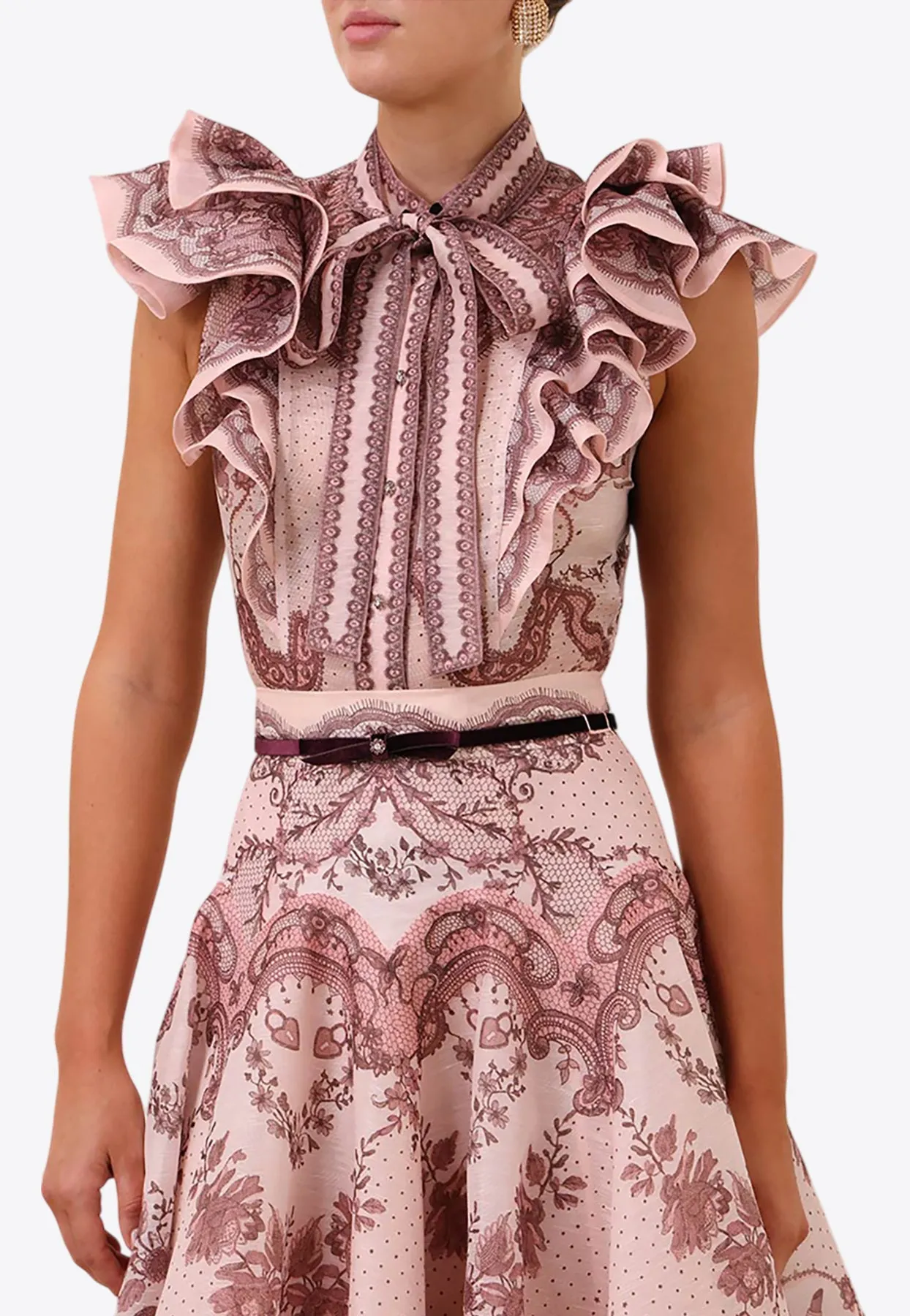 Crush Frilled Printed Blouse