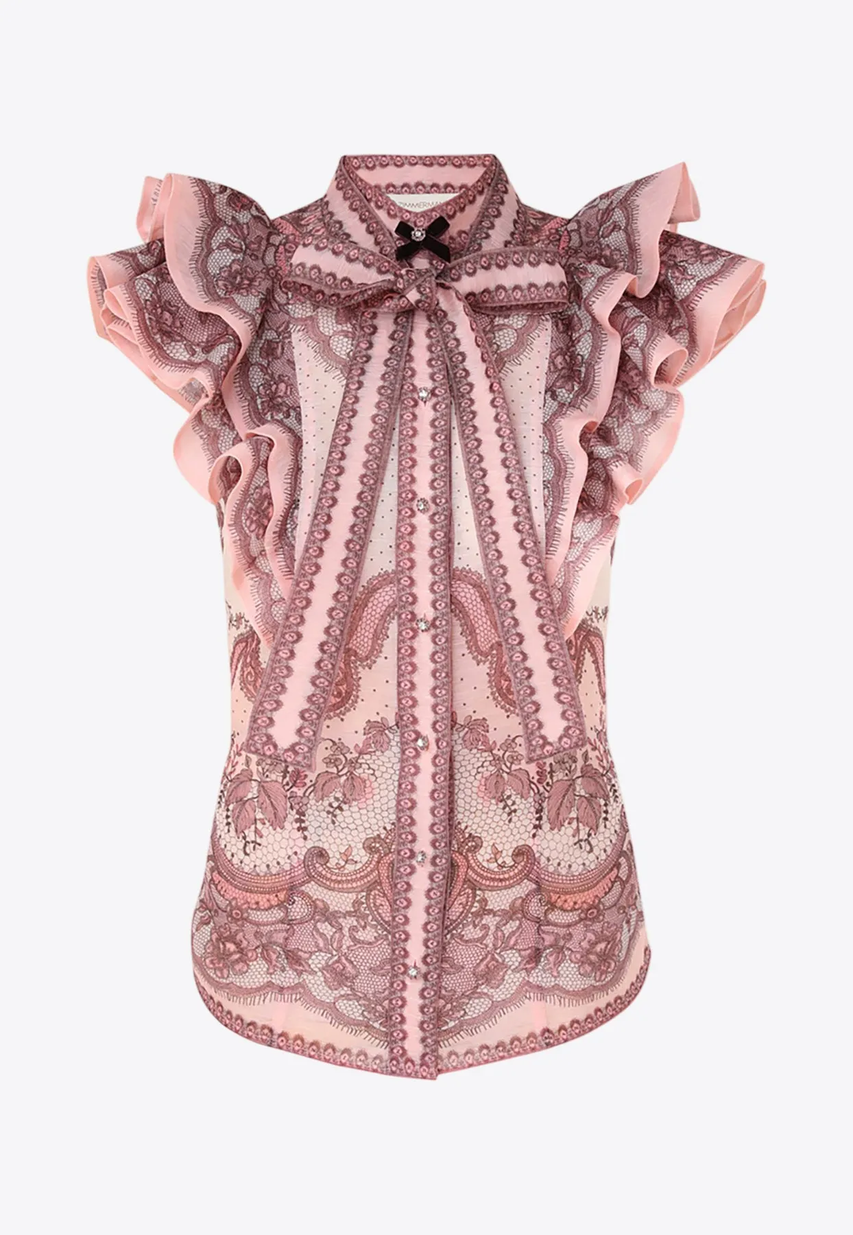 Crush Frilled Printed Blouse