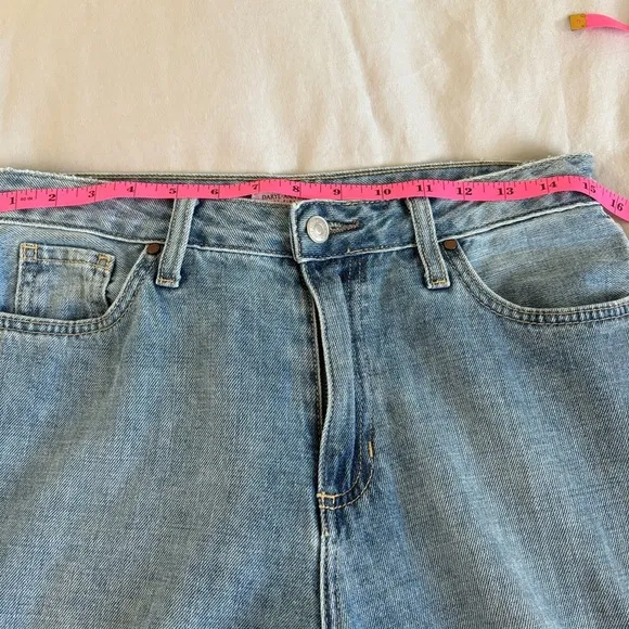Daryl-Ann Denner Pink Lily Collab High Rise Distressed Light Denim Jeans Size 27