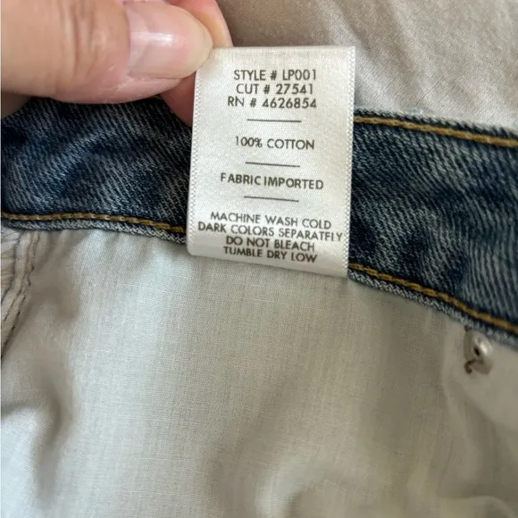 Daryl-Ann Denner Pink Lily Collab High Rise Distressed Light Denim Jeans Size 27