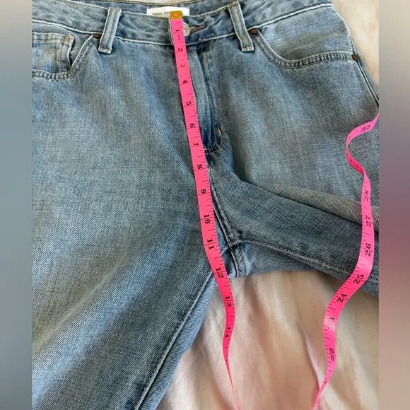 Daryl-Ann Denner Pink Lily Collab High Rise Distressed Light Denim Jeans Size 27