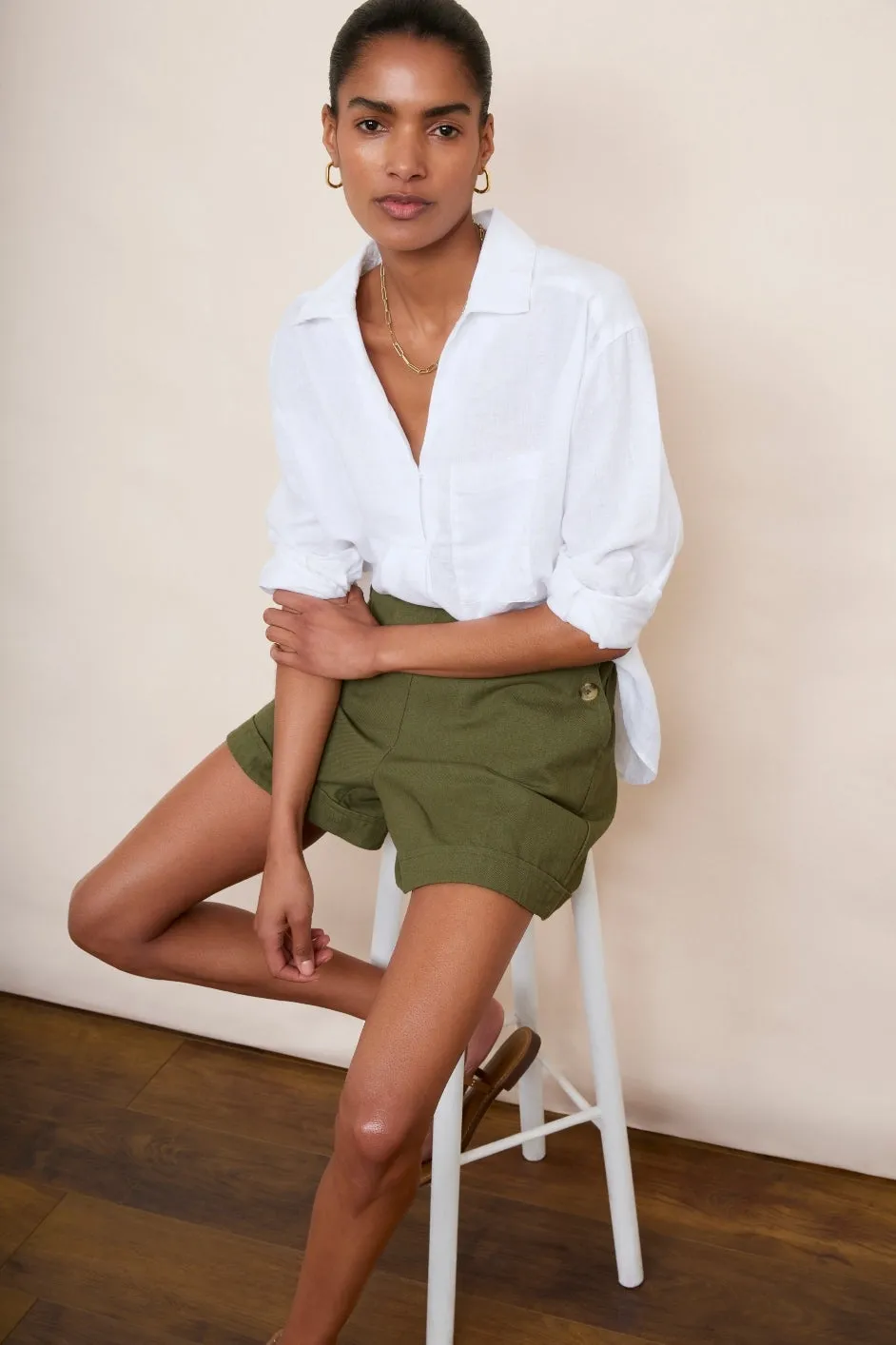 DB X Wyse Linen Shirt - White