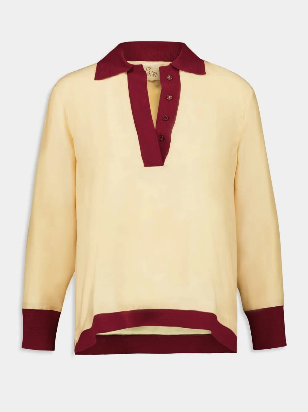 Diane Silk V-Neck Longsleeve