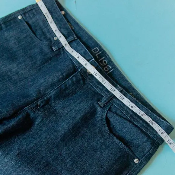 DL1961 Grace Dark Wash High Rise Straight Leg Jeans Sz 32