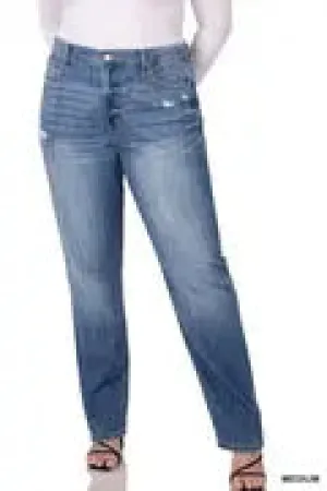 DOP-1650MMX	PLUS HIGH RISE MOM JEANS	MEDIUM