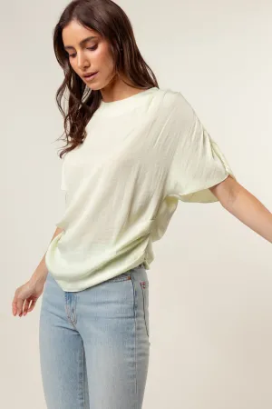 Drop Shoulder Blouse With Invisible Zipper