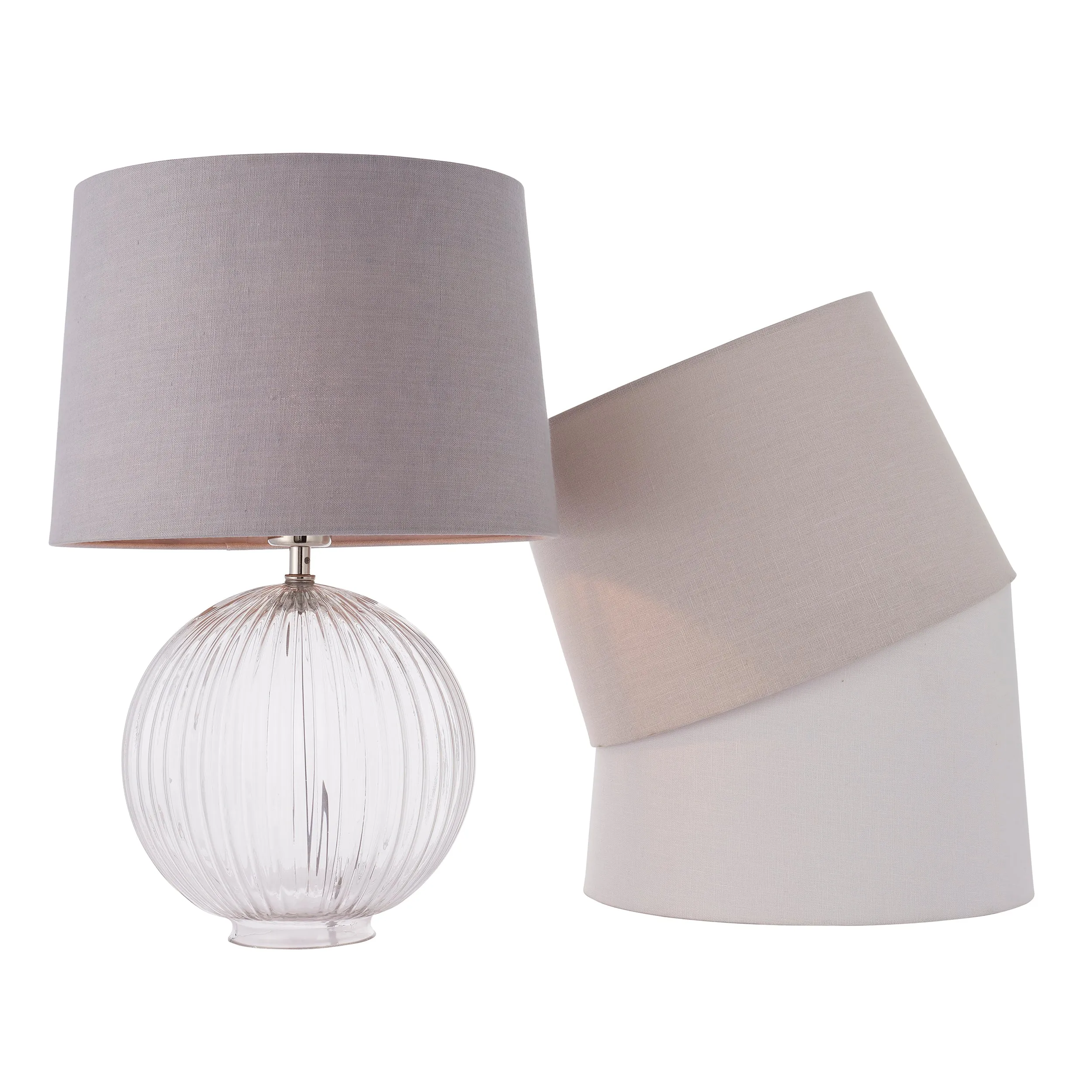 Endon 79638 Mia 1lt Shade Vintage white linen 60W E27 or B22 GLS (Required)