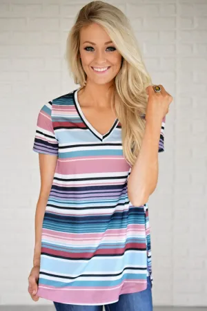 Essential Striped V-Neck Top