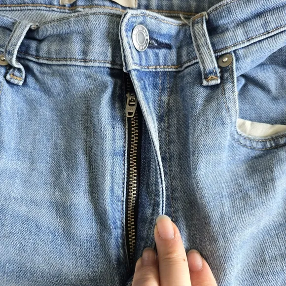 EVERLANE The Cheeky Jean Blue High Rise Straight Leg Size 29 Crops