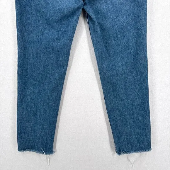 EVERLANE The Curvy Cheeky Jeans Womens 28 Ankle Blue Straight Medium Wash