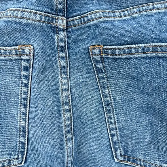EVERLANE The Curvy Cheeky Jeans Womens 28 Ankle Blue Straight Medium Wash