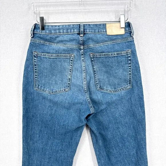 EVERLANE The Curvy Cheeky Jeans Womens 28 Ankle Blue Straight Medium Wash