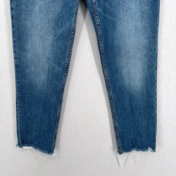 EVERLANE The Curvy Cheeky Jeans Womens 28 Ankle Blue Straight Medium Wash