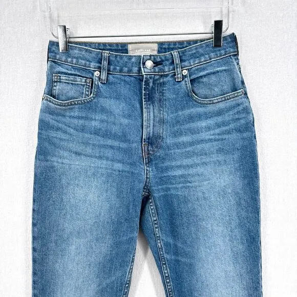 EVERLANE The Curvy Cheeky Jeans Womens 28 Ankle Blue Straight Medium Wash