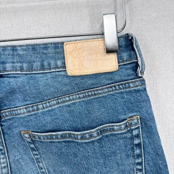 EVERLANE The Curvy Cheeky Jeans Womens 28 Ankle Blue Straight Medium Wash