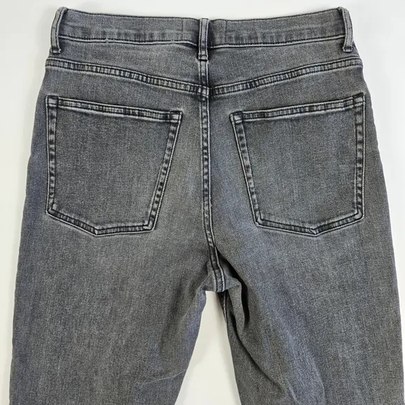 Everlane The High Rise Straight Jean Size 30 Ankle Washed Black