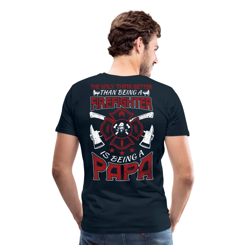 Firefighter Papa Men's Premium T-Shirt (CK3907)