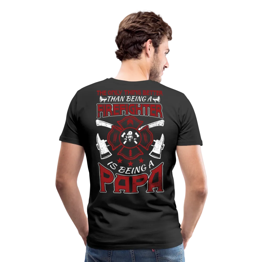 Firefighter Papa Men's Premium T-Shirt (CK3907)