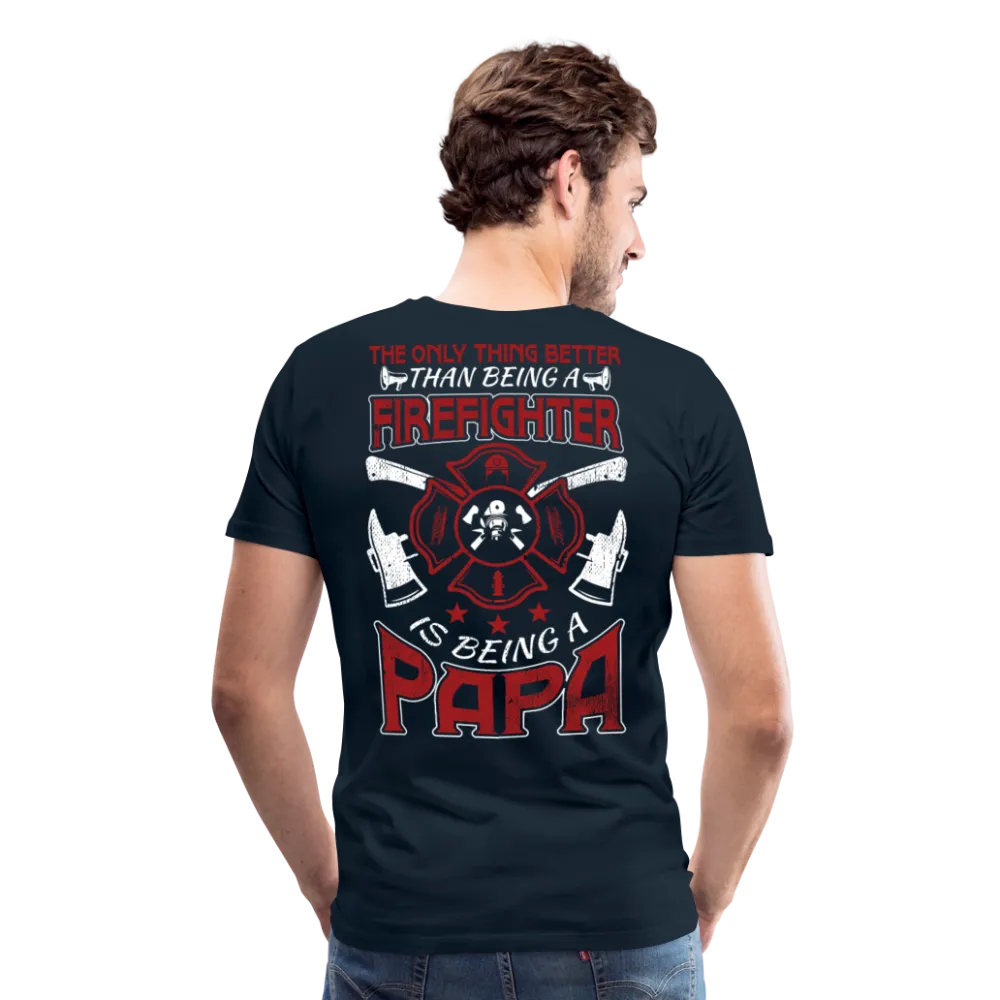 Firefighter Papa Men's Premium T-Shirt (CK3907)