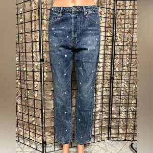 FP x Sandrine Rose Polka Dot Straight Leg High-Rise Jeans
