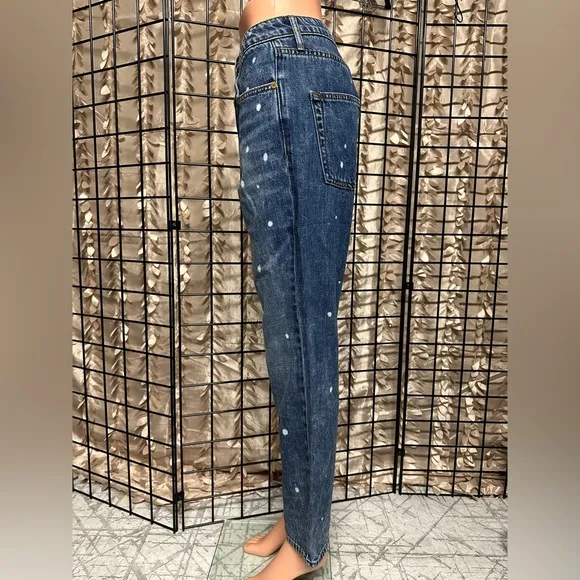FP x Sandrine Rose Polka Dot Straight Leg High-Rise Jeans