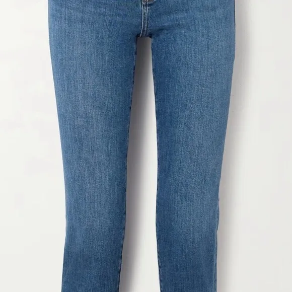 FRAME - Le High Straight frayed cropped high-rise straight-leg jeans | Size 29