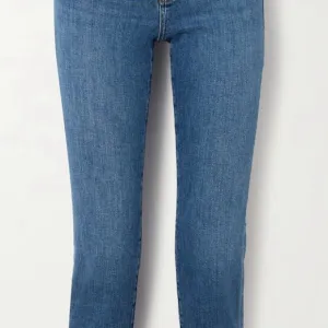 FRAME - Le High Straight frayed cropped high-rise straight-leg jeans | Size 29