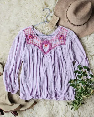 Free People Sweet Begonia Tee in Lilac