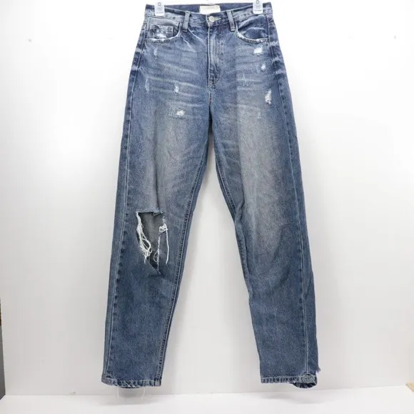 Gilded Intent 90's Loose Women's Blue Mom Jeans Size 25 x 30