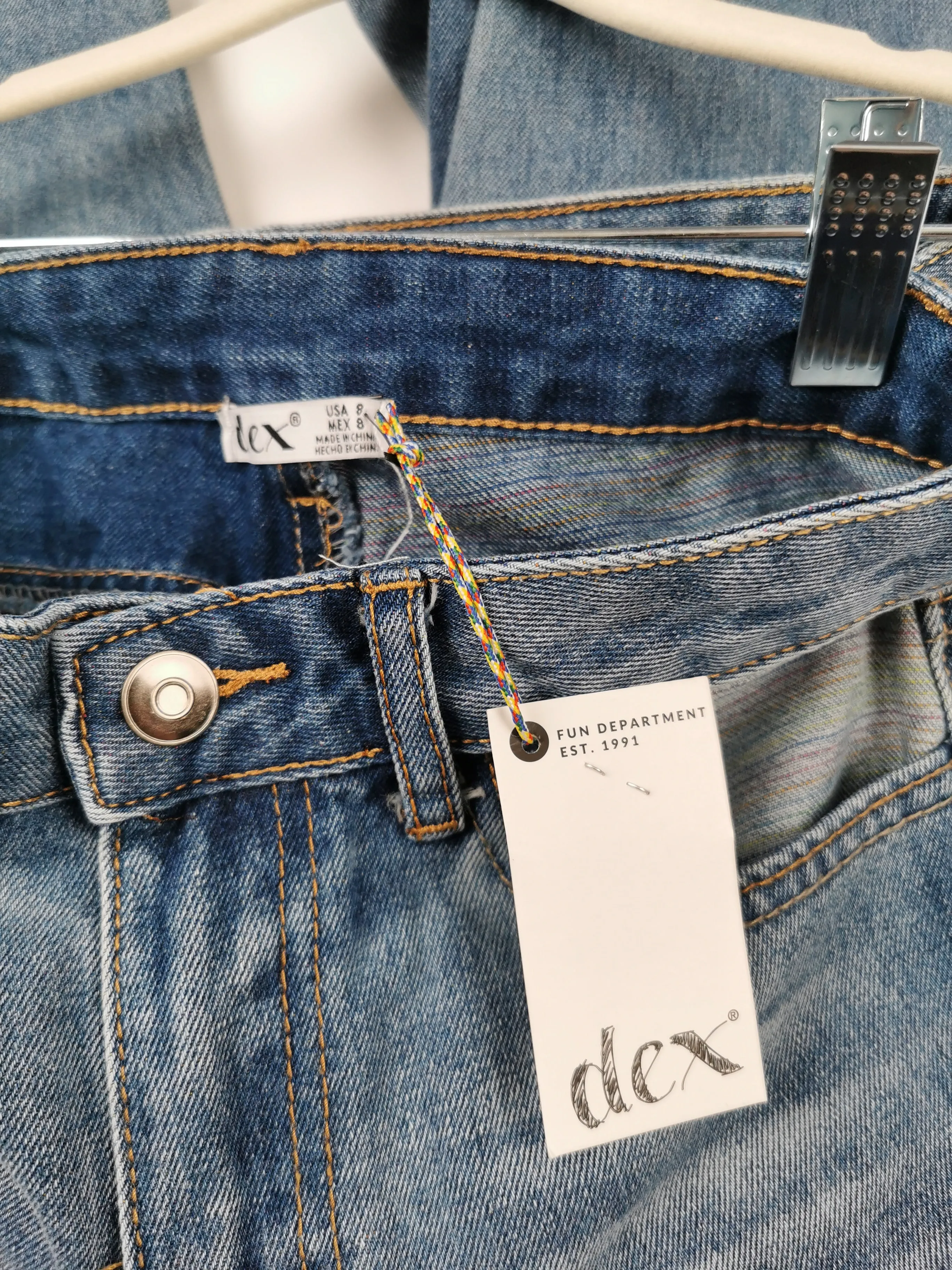 GIRL SIZE(S) (7 YEARS, 8 YEARS, 10 YEARS, 12 YEARS, 14 YEARS) - DEX Kids, Patched, Rolled Cuff Jeans NWT B27, B41, B54