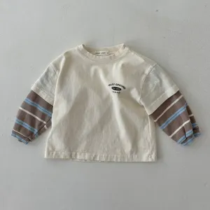 Girls & Boys Layered LS Tee - Cream