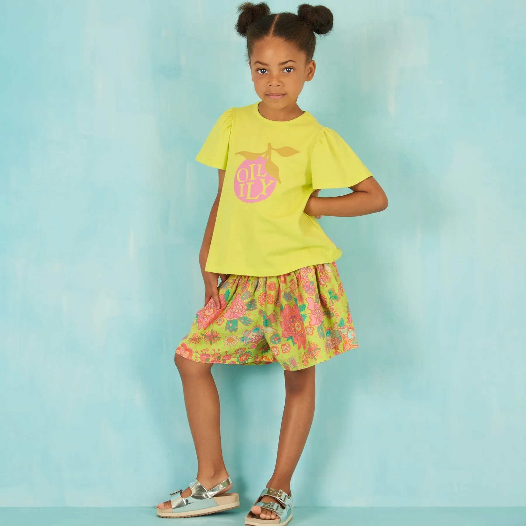 Girls Yellow Thrive T-Shirt