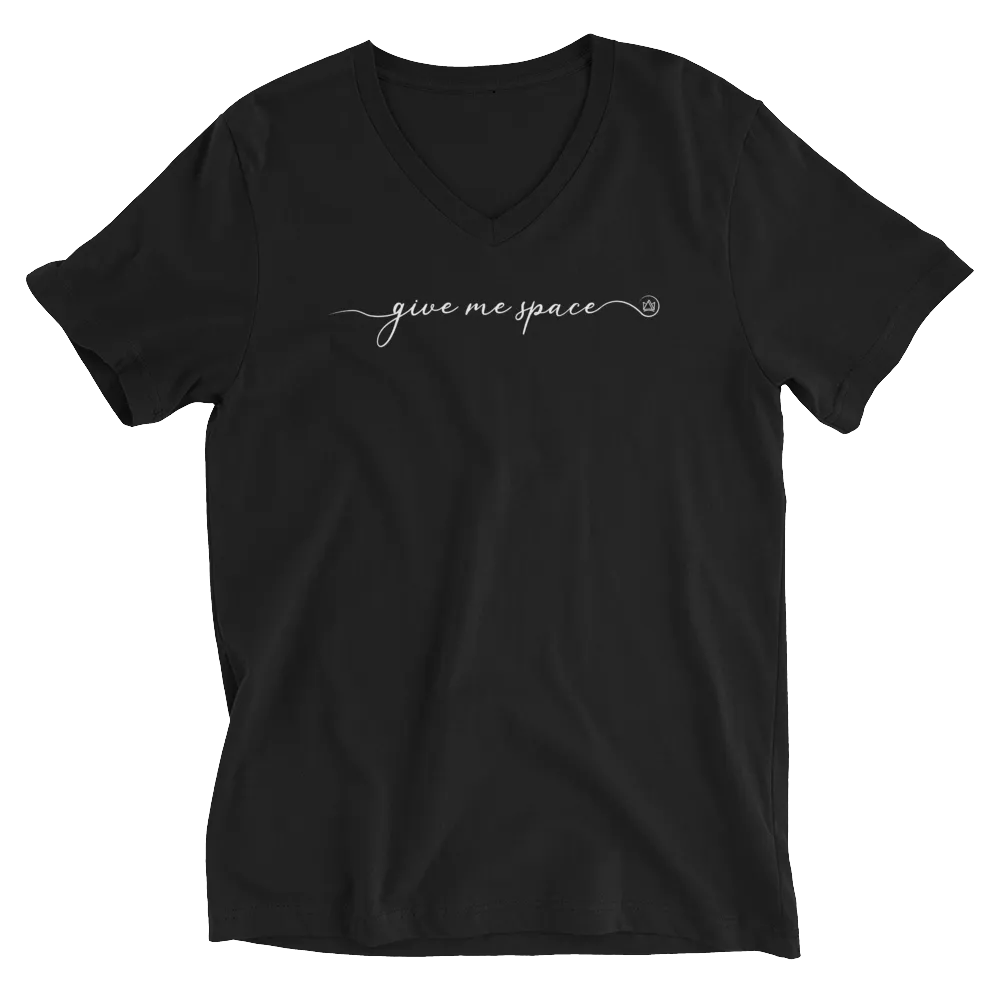 Give me Space Short V-Neck T-Shirt Black