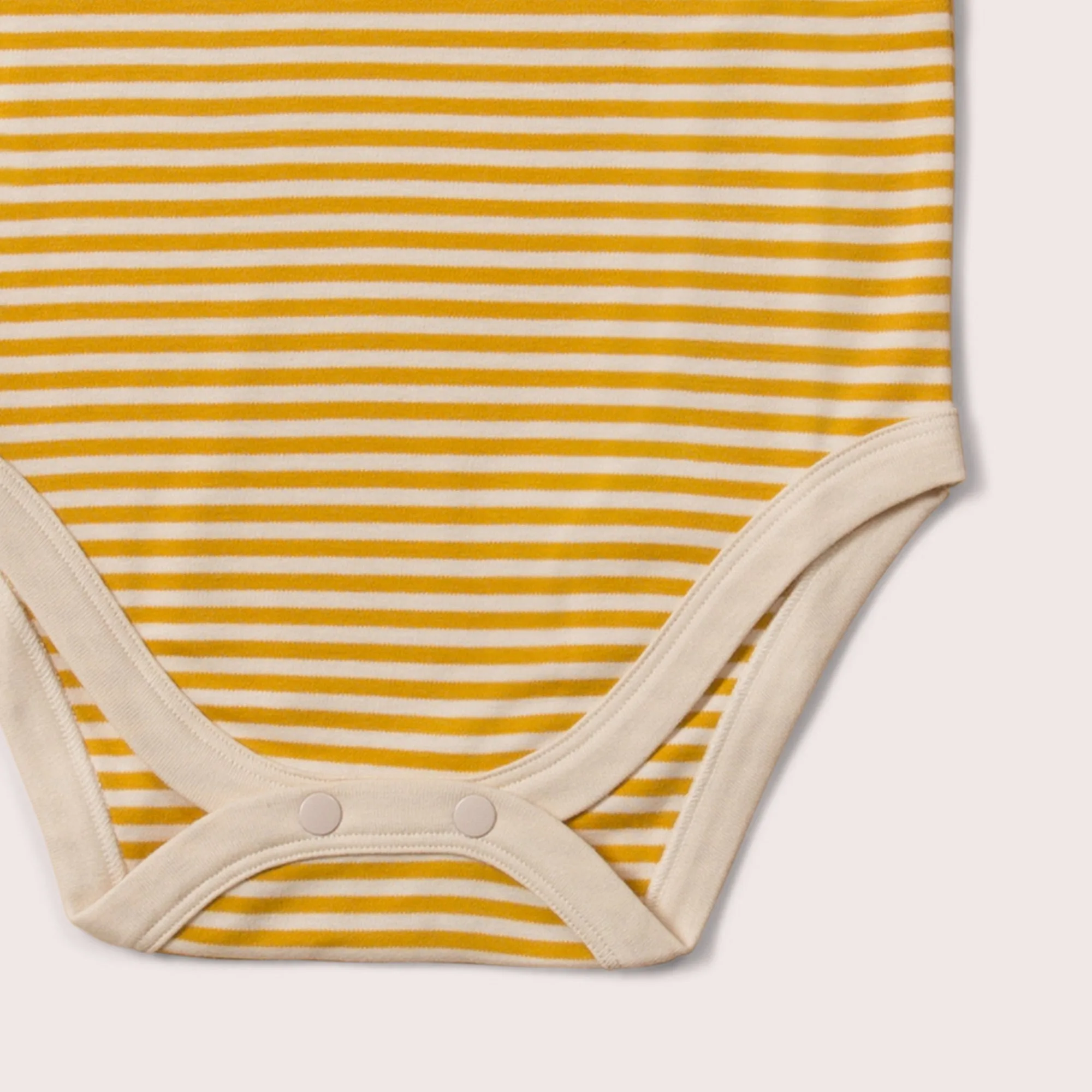 Gold & Green Striped Organic Baby Bodysuit Set - 2 Pack