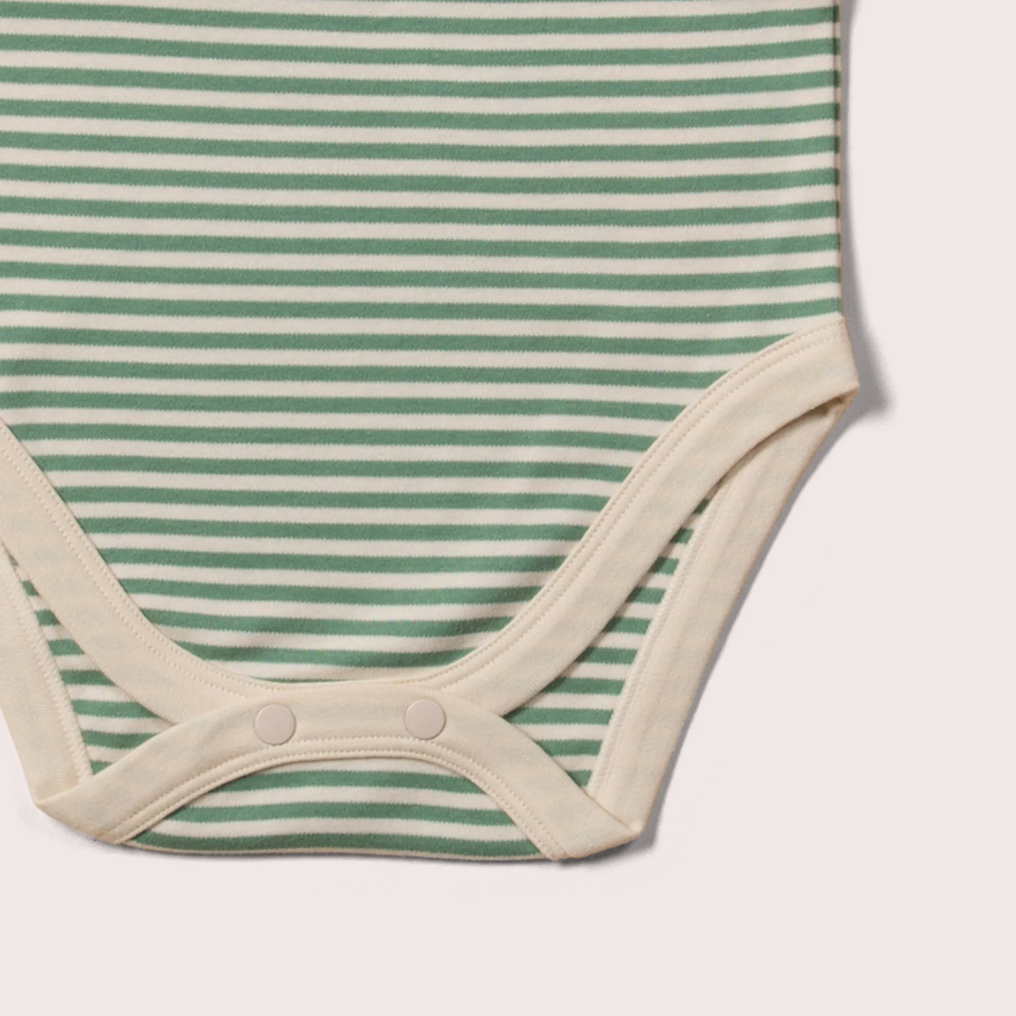 Gold & Green Striped Organic Baby Bodysuit Set - 2 Pack