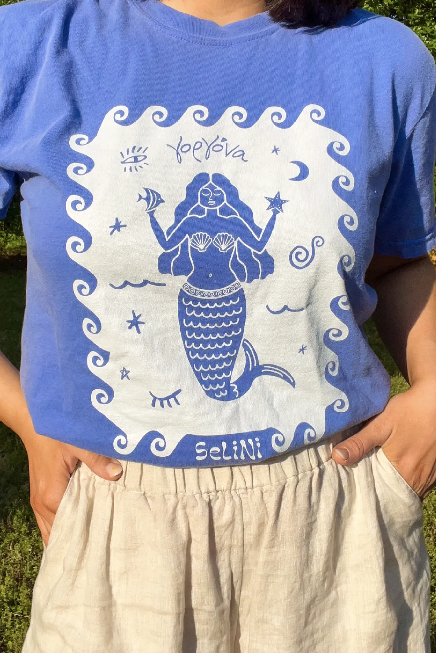 Gorgona (Mermaid) T-Shirt in Blue