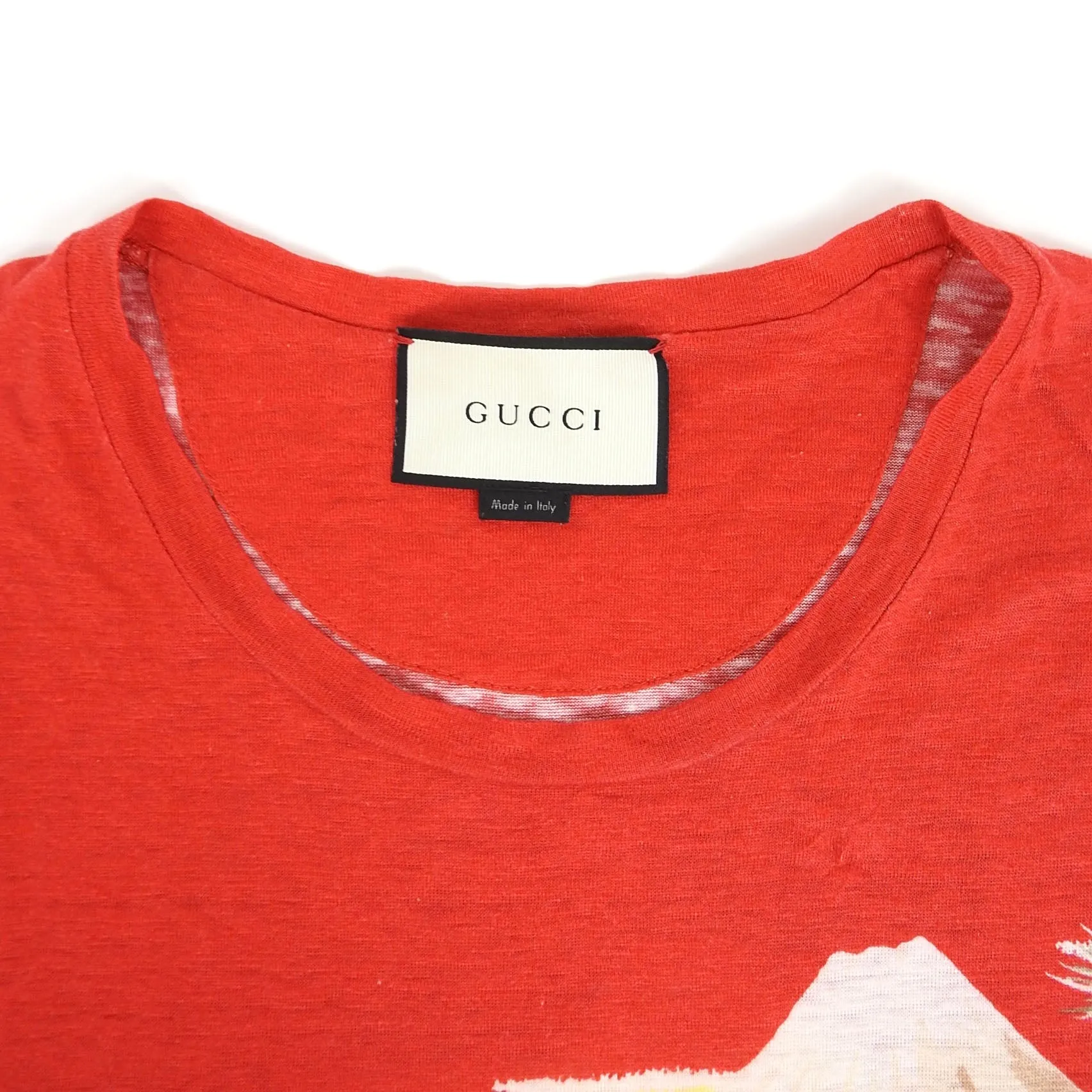 Gucci Graphic Linen T-Shirt Size XS