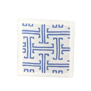 Haute Home Linen T-Design Coasters (Set of 4) - CHINA BLUE
