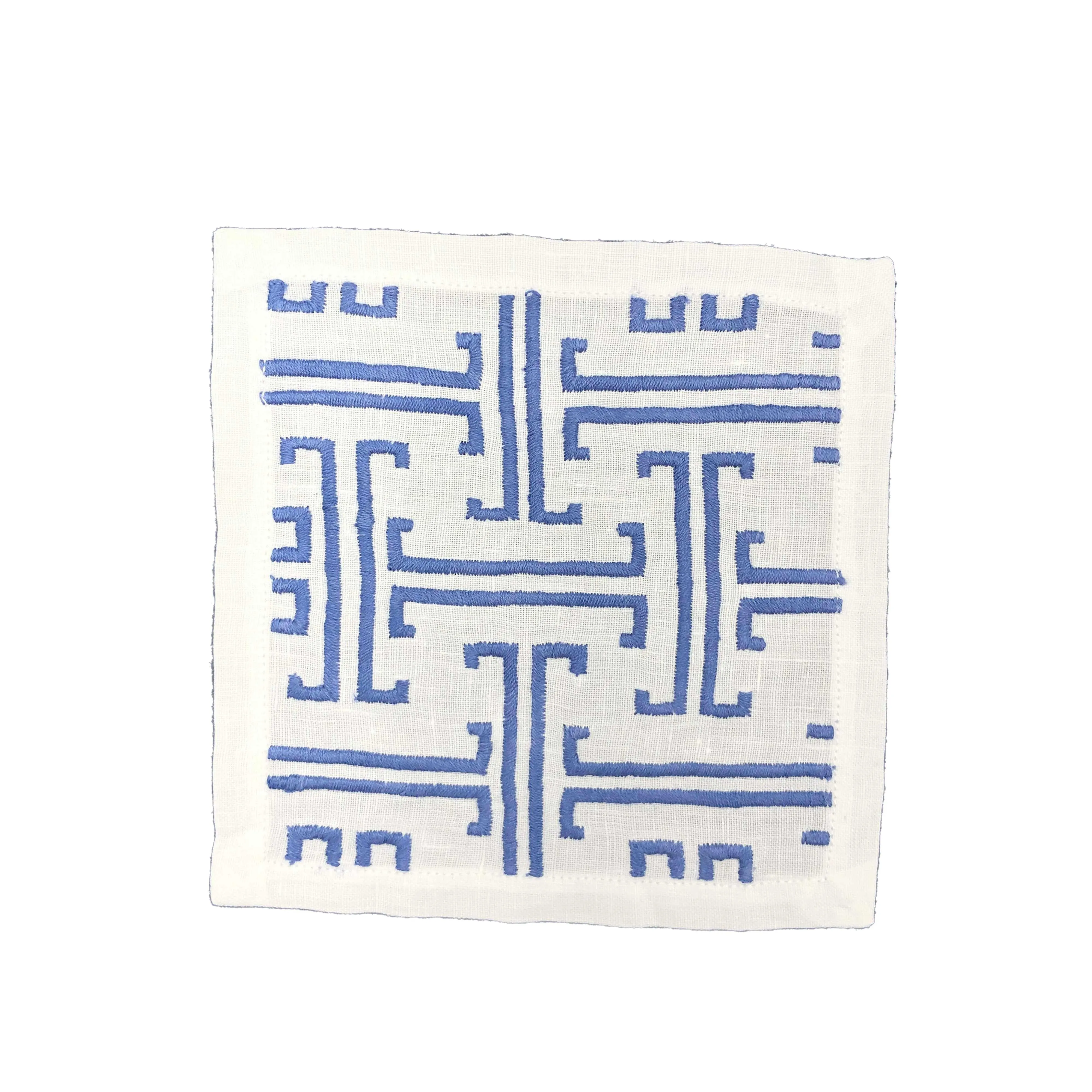 Haute Home Linen T-Design Coasters (Set of 4) - CHINA BLUE